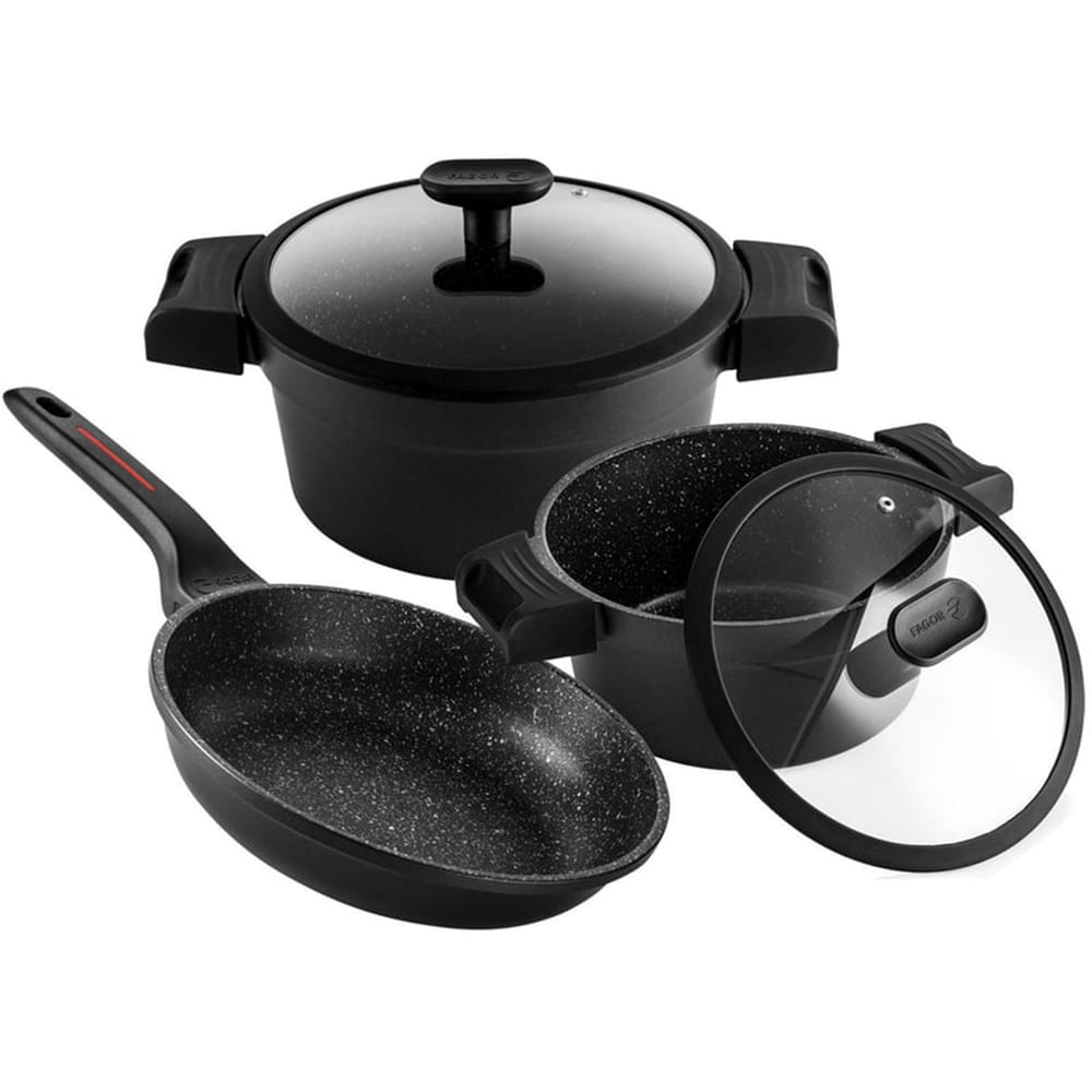 Batería de cocina negra 5 piezas