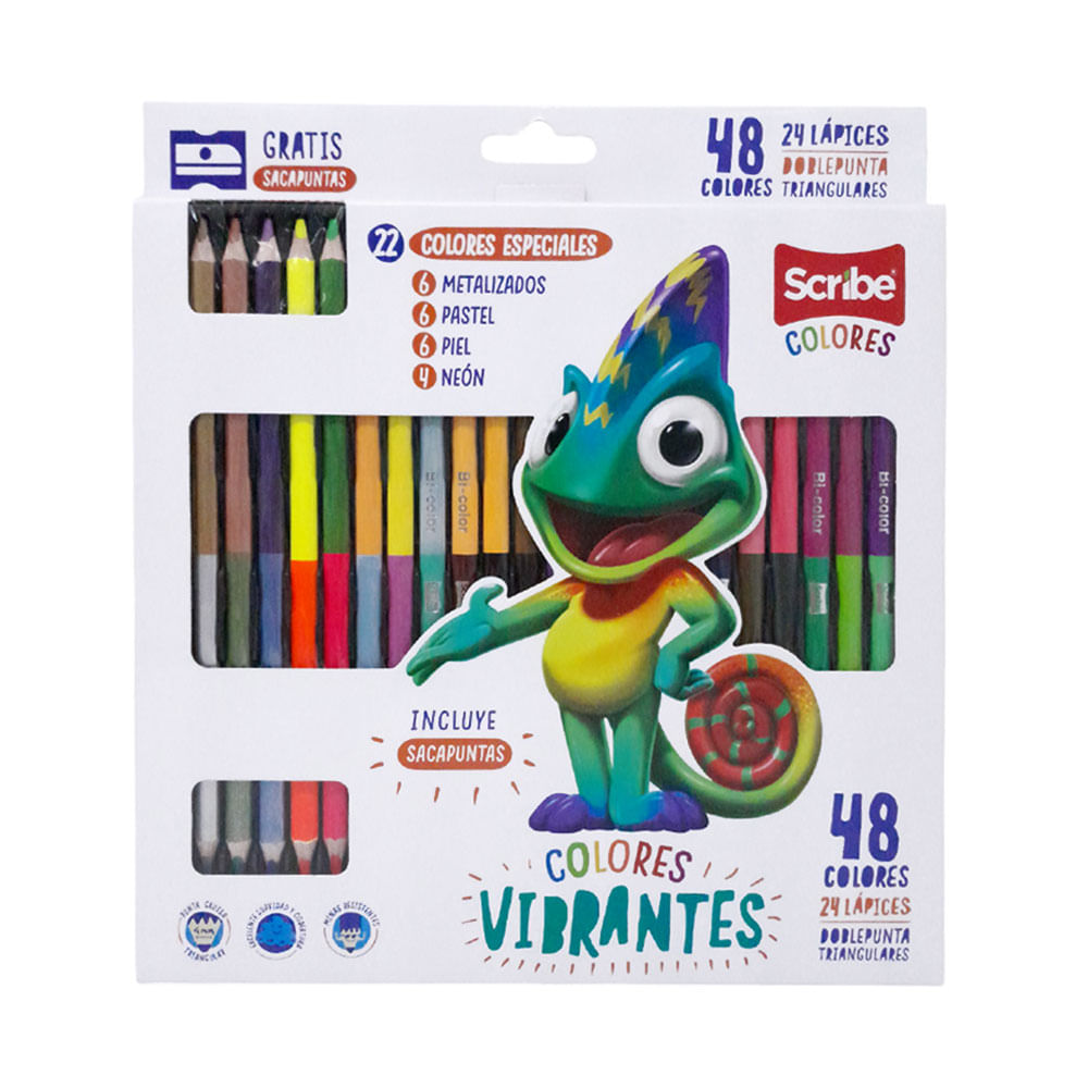 Caja de colores Scribe doble punta 48 colores C30217176 COLORES SCRIBE BICOLOR 24