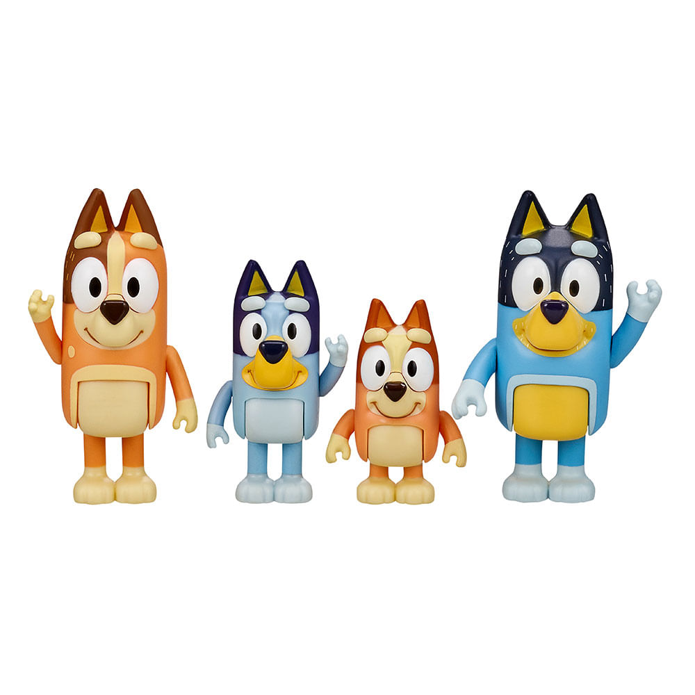 Set 4 Figuras Bluey articuladas