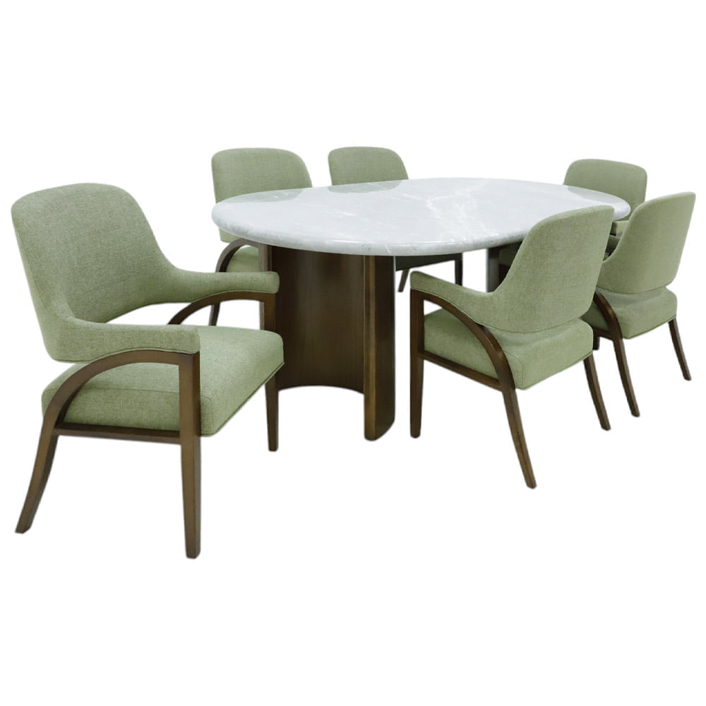 Juego de comedor 6 personas rectangular Panos