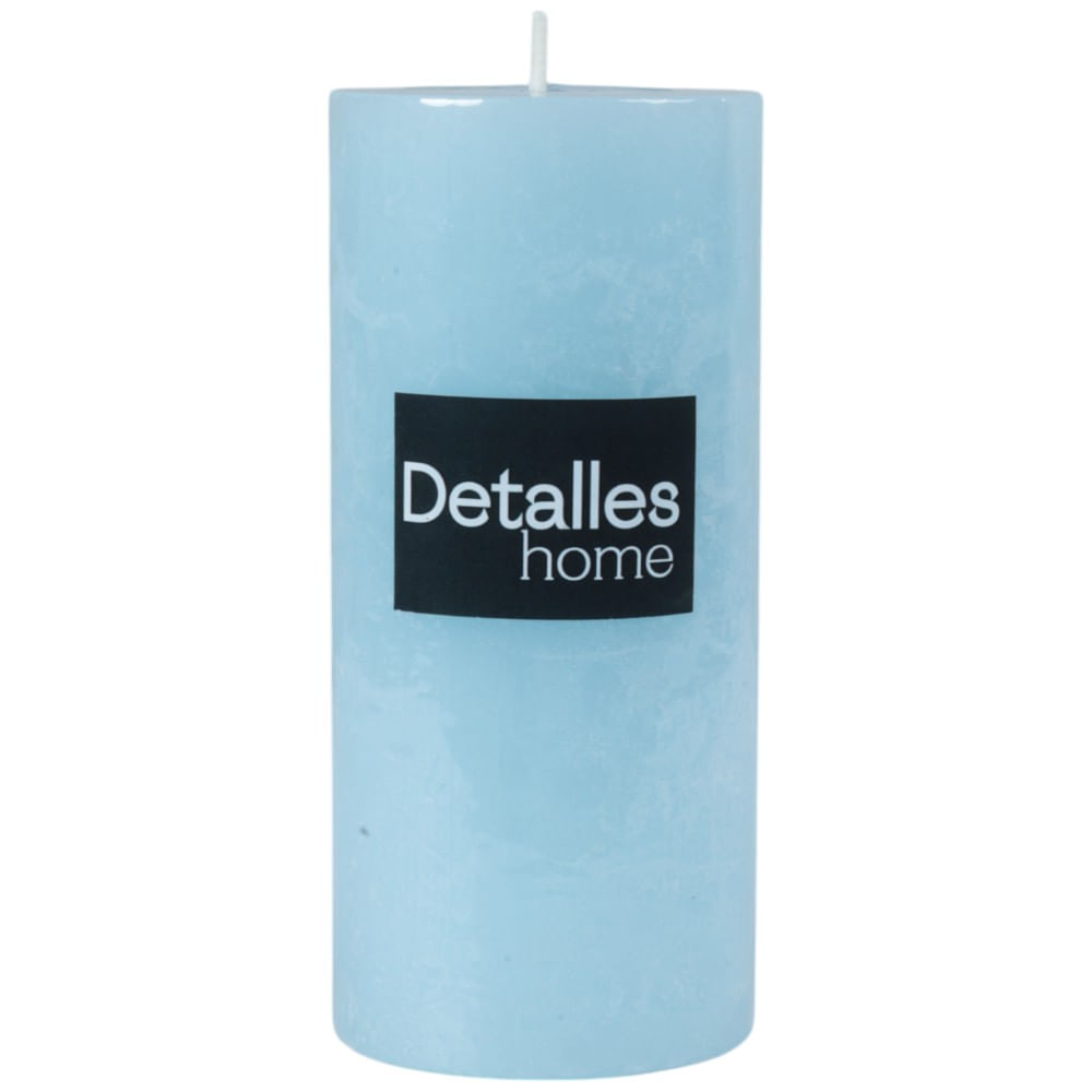 Vela aromática clean linen color celeste 3x6 cm