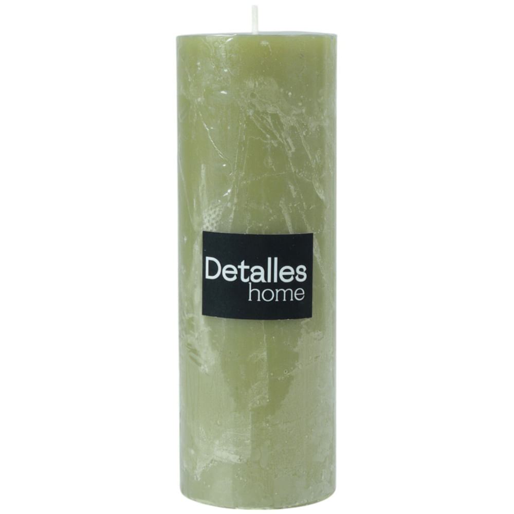 Vela aromática sage color verde 3x8 cm