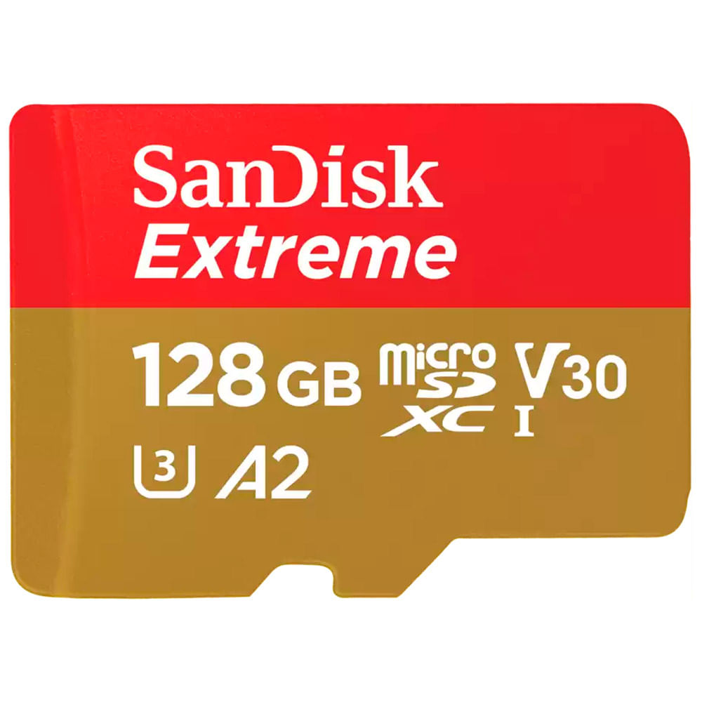 Tarjeta de memoria microSDXC SanDisk Extreme UHS-I de 128 GB con adaptador SD