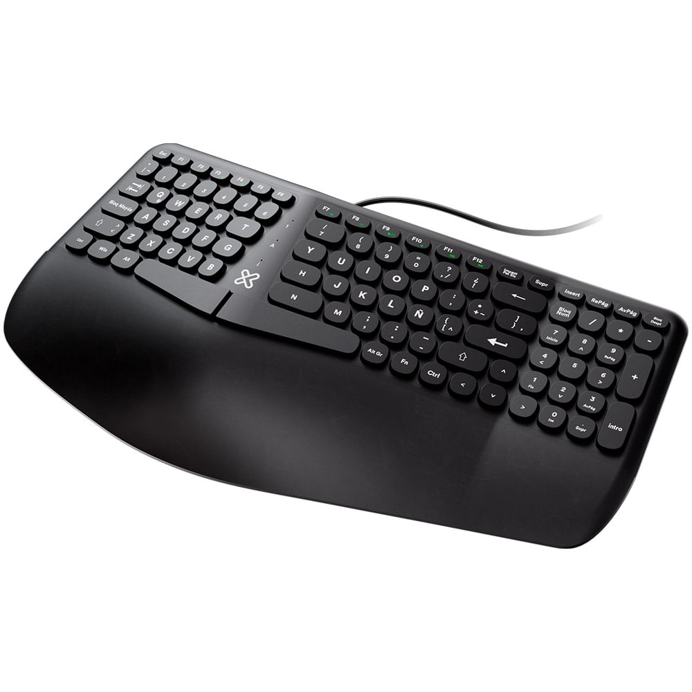 Teclado Ergonómico Klip Xtreme Evolve con Cable