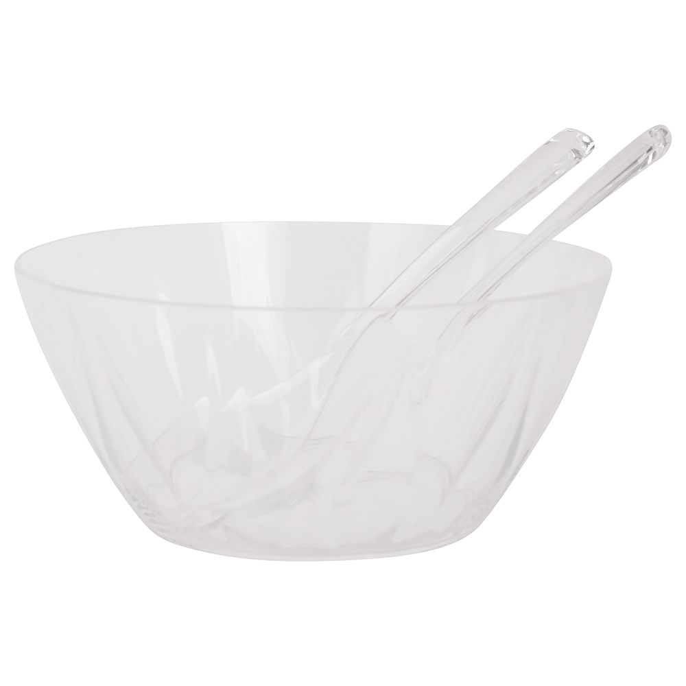 Ensaladera 3 piezas de acrílico 23 cm