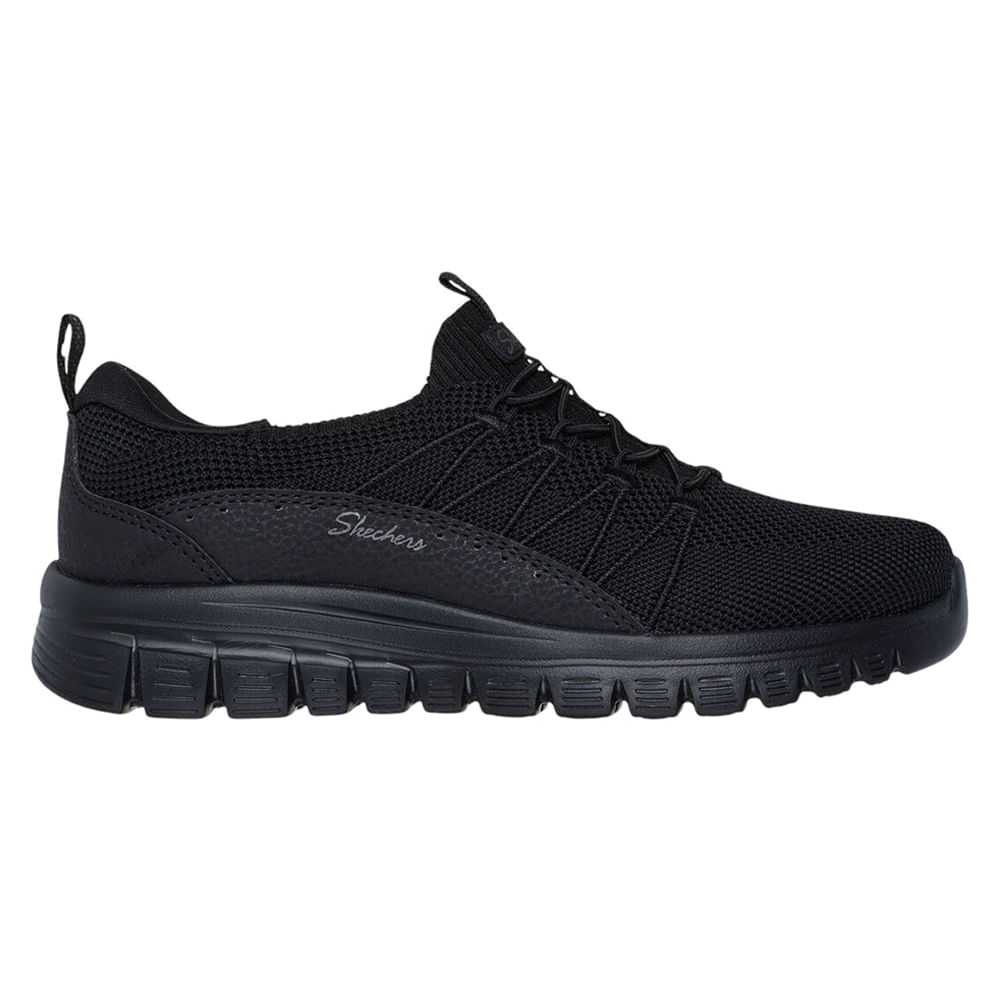Zapato casual Skechers Graceful color negro para mujer