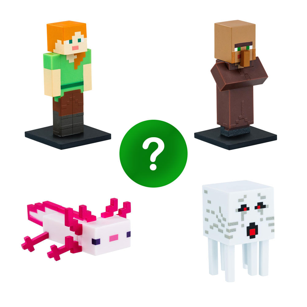 Minecraft Toppeez Pack 5 Figura 3D Coleccionable 5 cm Surtido 1 Pieza