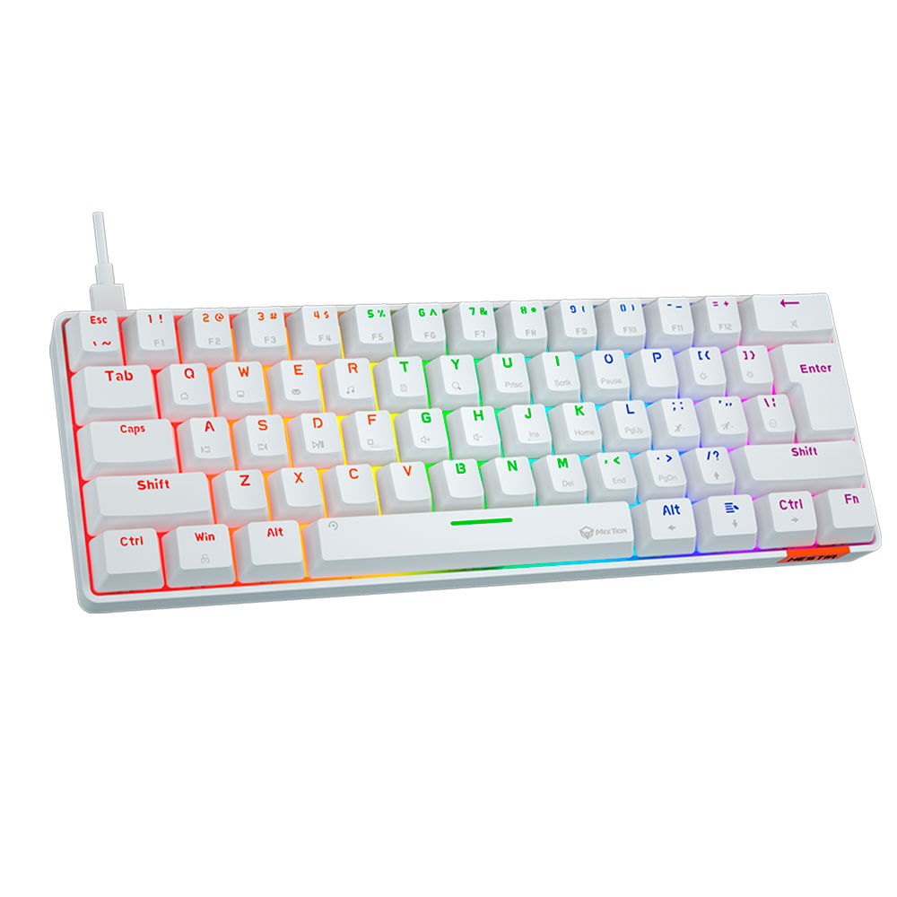 Teclado Mecánico Gaming Meetion USB-C MK005 White