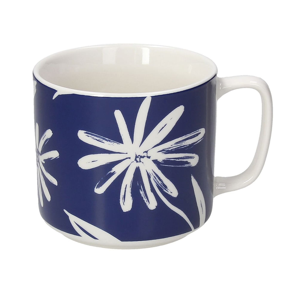 Taza de porcelana Navy Bloom 473 ml