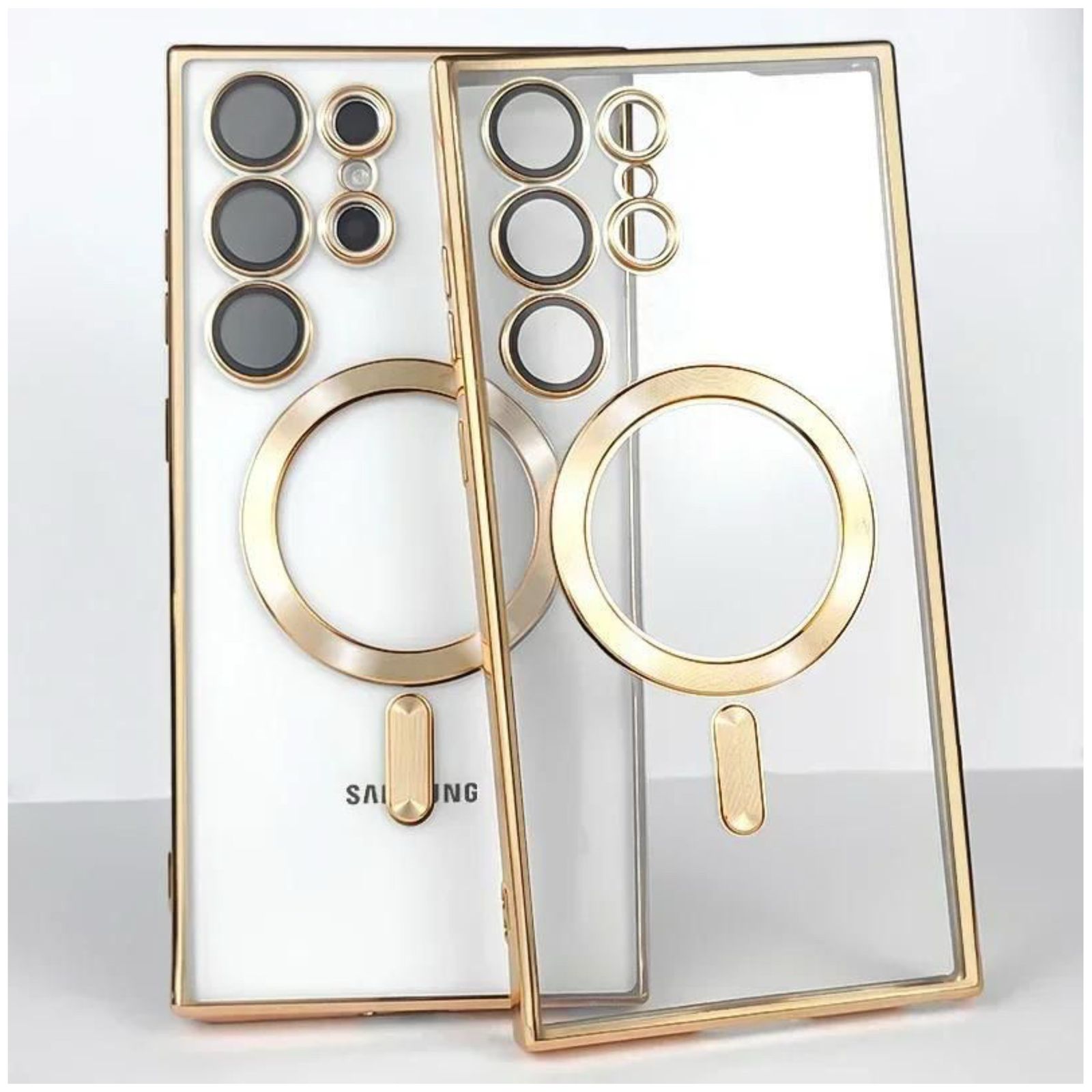 Case metálico dorado