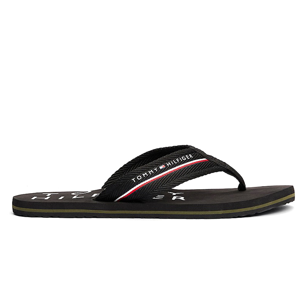 Sandalia de playa Tommy Hilfiger color negro para hombre