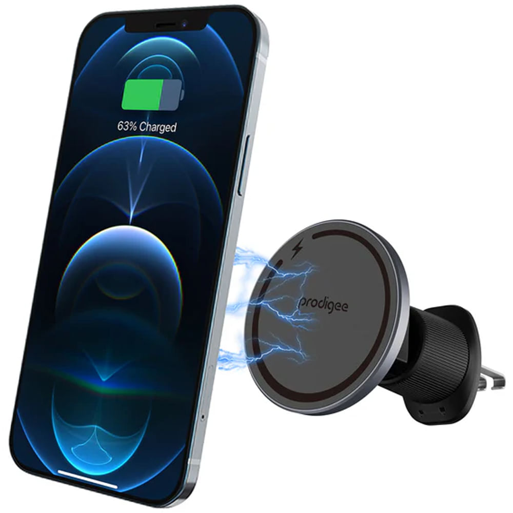 Soporte magnético para carro con carga de 15w