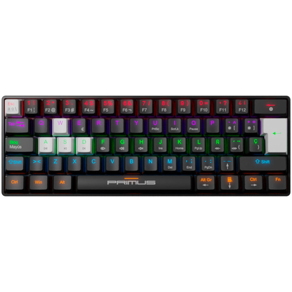 Teclado alámbrico gaming Primus BALLISTA 61T negro
