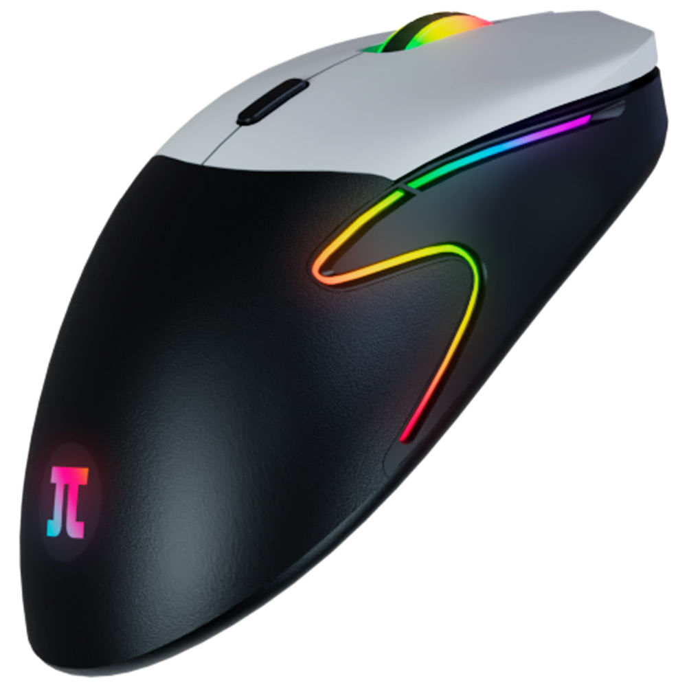 Mouse gaming Primus Gladius DM10 RGB gris con blanco