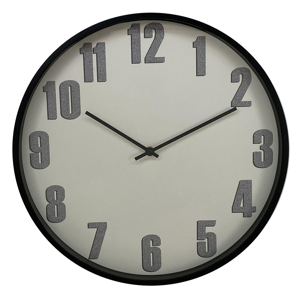 Reloj de pared negro  40.7x4.5x40.7cm