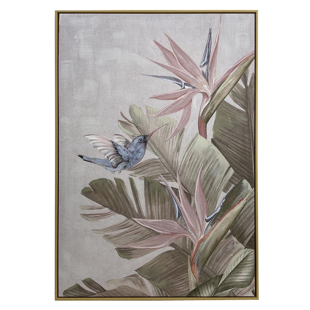 Cuadro decorativo Ave de Paraíso 70x3.5x100cm