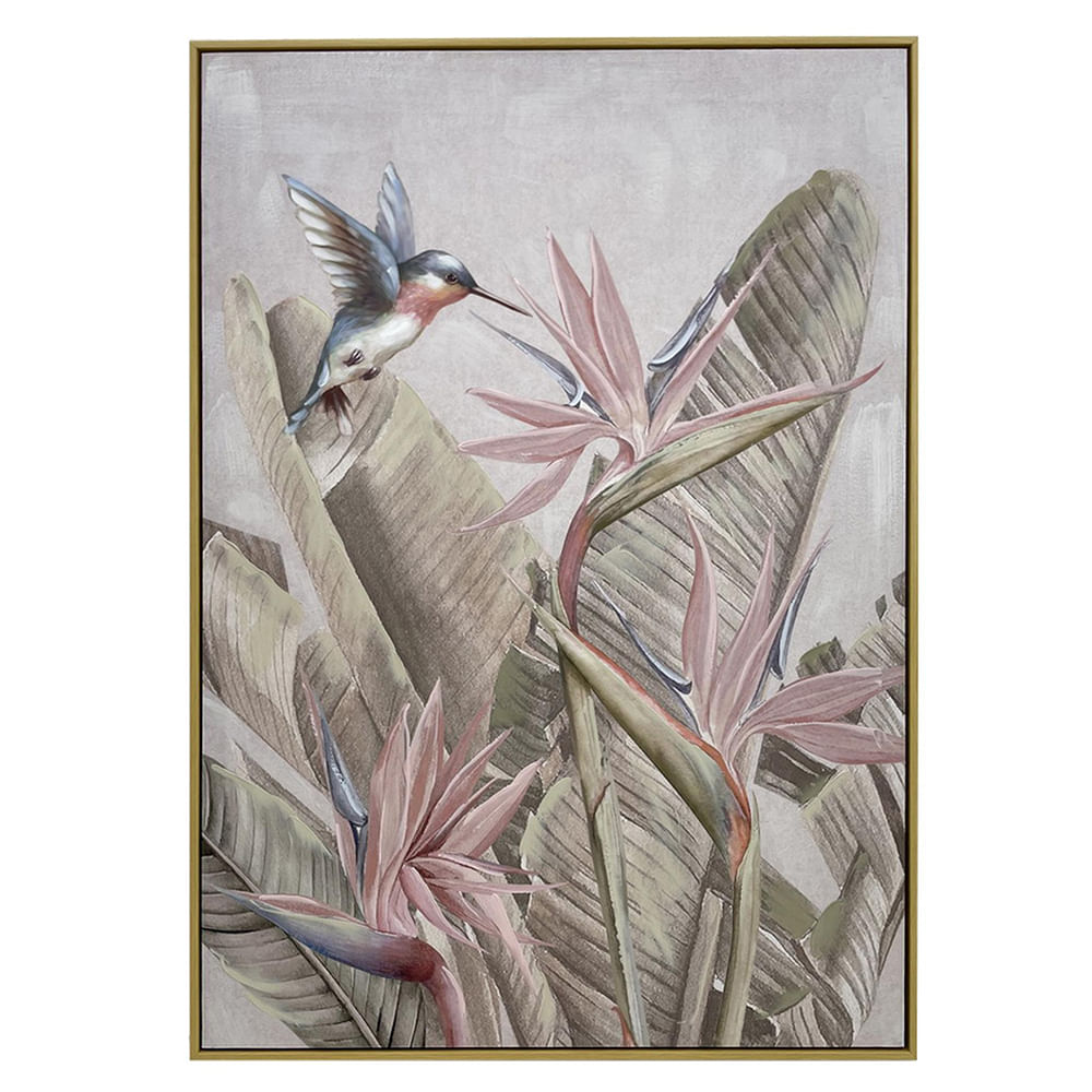 Cuadro decorativo Ave de Paraíso 70x3.5x100cm