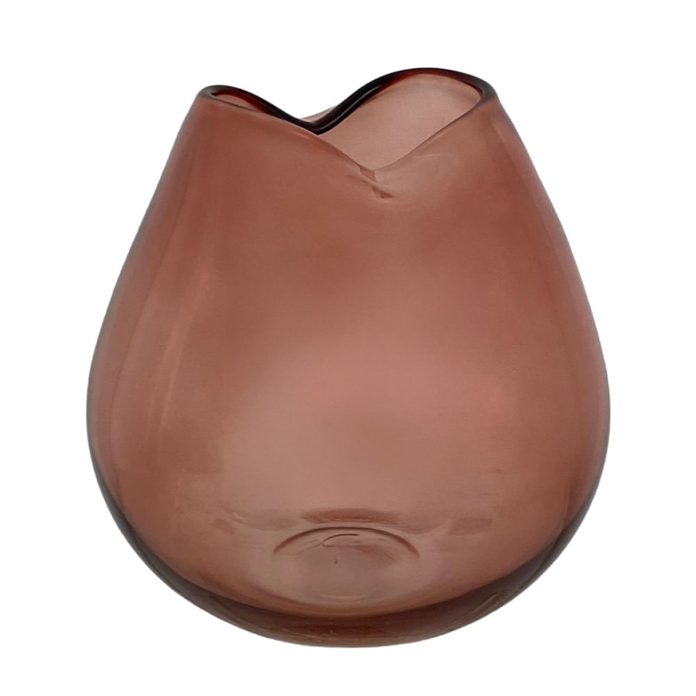 Florero decorativo color rosado 16x16x16 cm