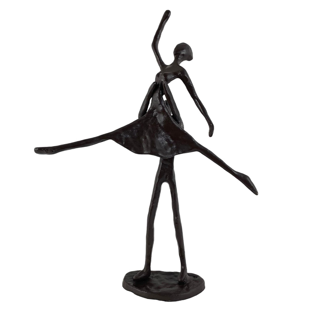 Figura decorativa metálica 16.9x4.8x24.7 cm
