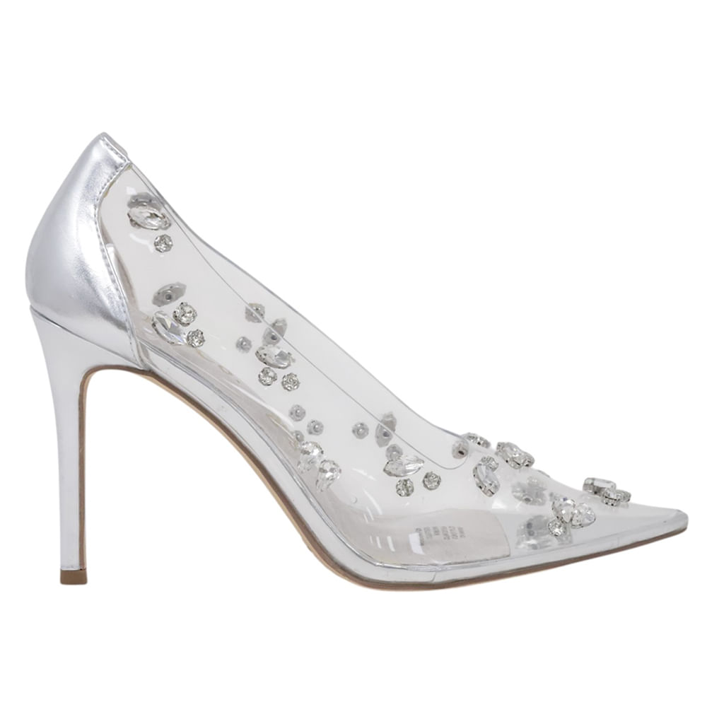 Zapato de vestir H&Co color plateado para mujer