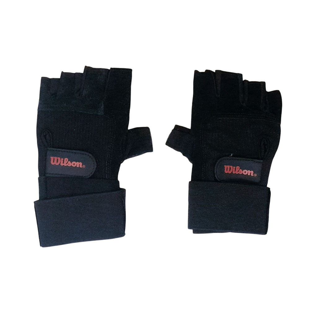 Guantes Wilson para levantamiento de pesas negros