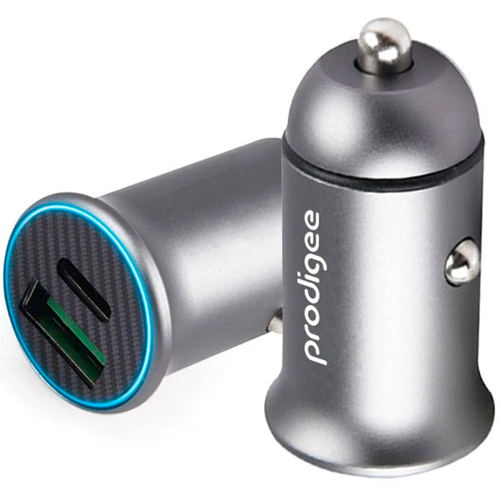 Cargador para Carro Prodigee USB-C + USB-A 30 Watts