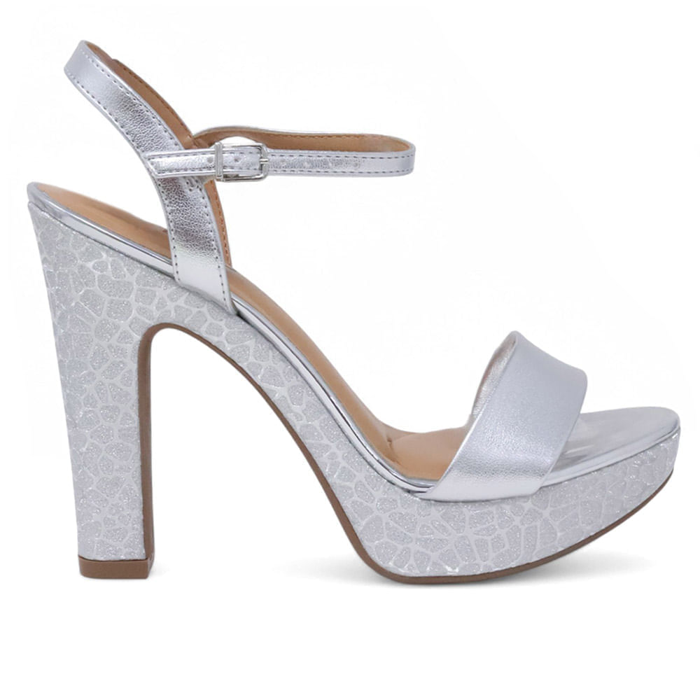 Sandalia de vestir Sabrina color plateado para mujer