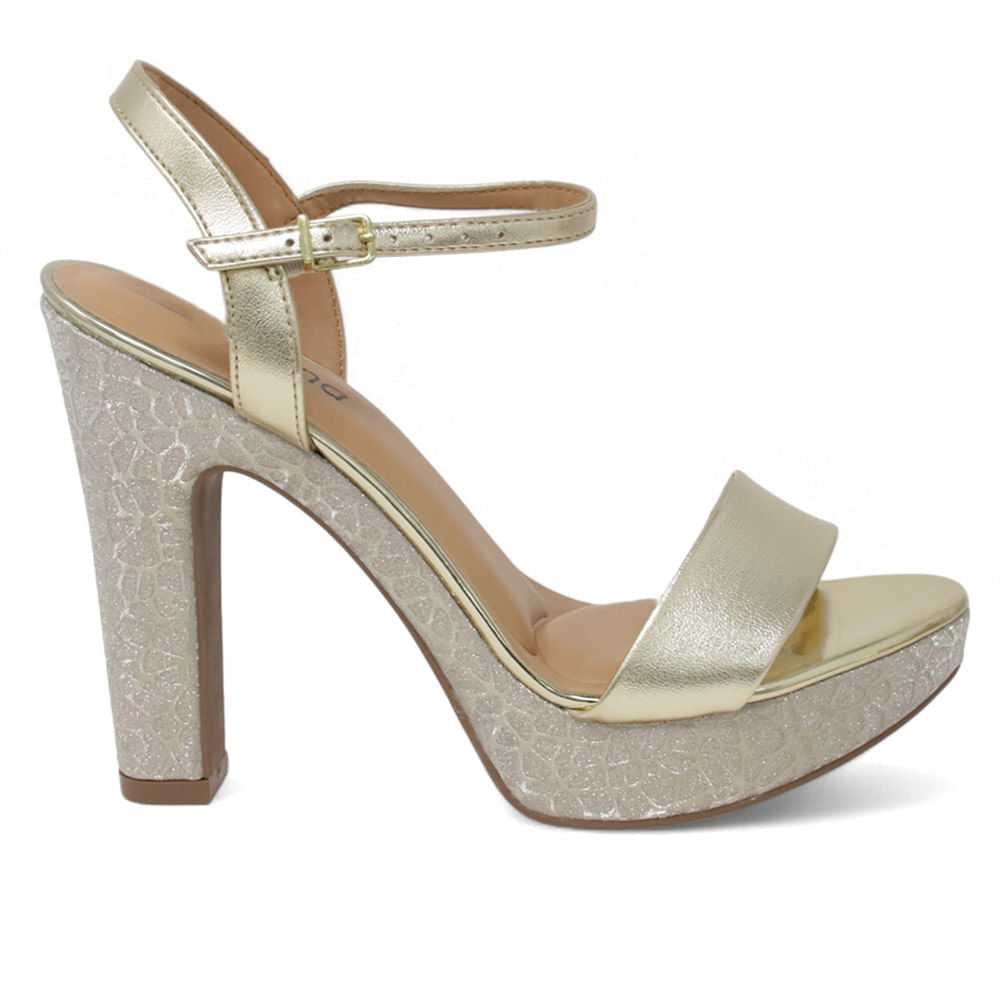 Sandalia de vestir Sabrina color dorado para mujer