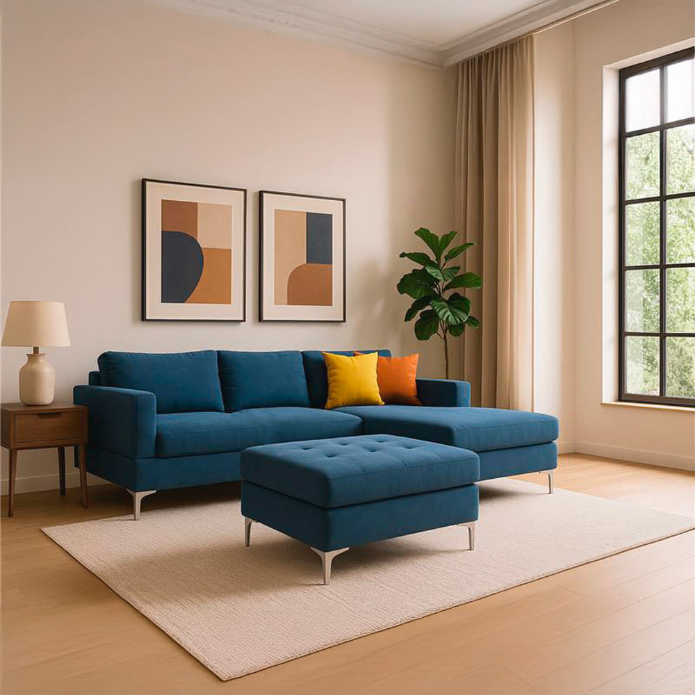 Sala seccional con ottoman Ibiza