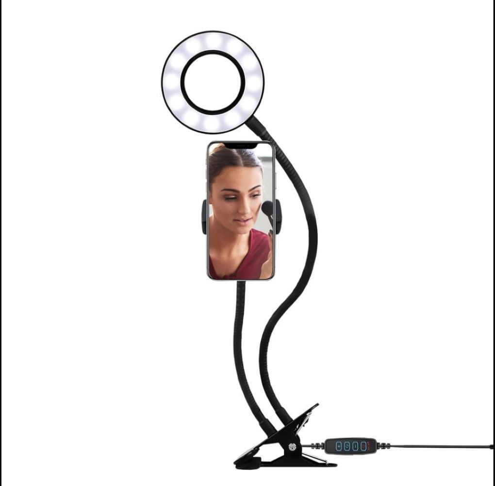 Anillo de luz led spotlight 9300 de 3.5" con abrazadera