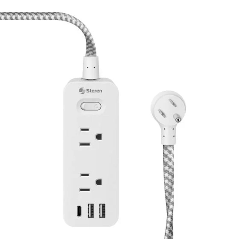 Regleta de 6 salidas y cargador USB C PD 20 W / 2 x USB 12 W