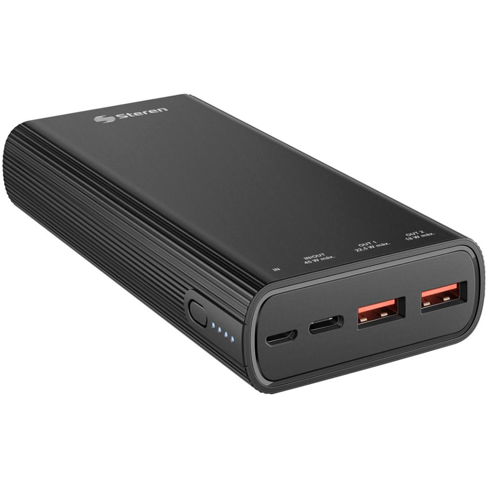 Power Bank Steren MOV-1800, 18.000mAh 45W