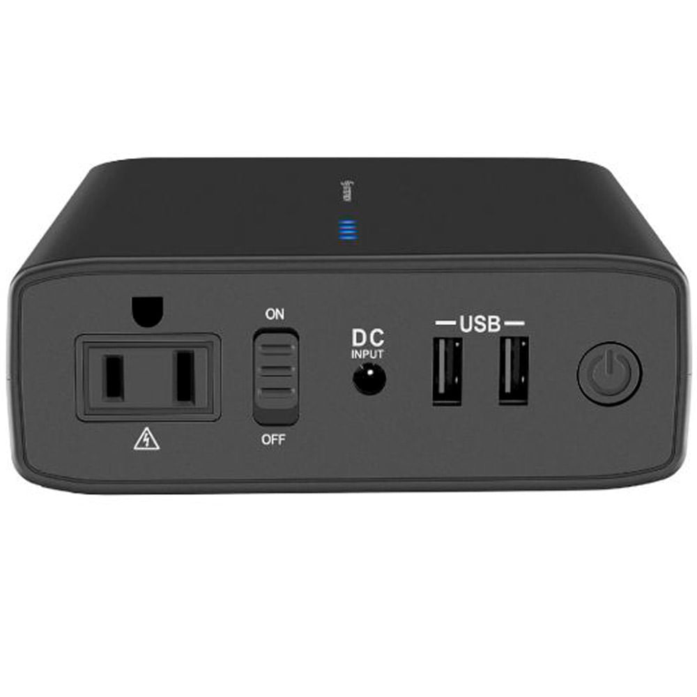 Estación de poder portátil de 24,000 mAh con inversor de corriente de 80W