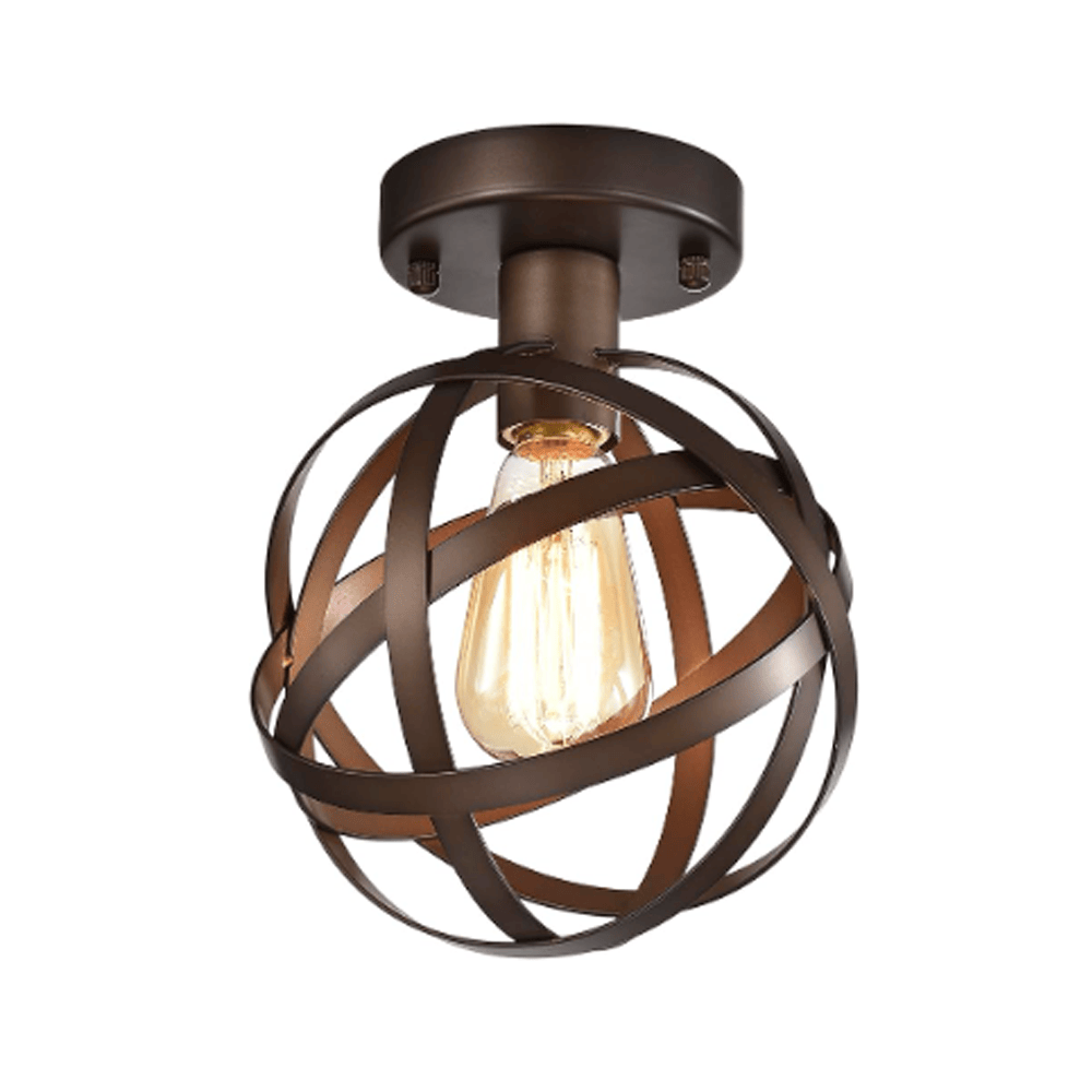 Lámpara de techo semi empotrada.