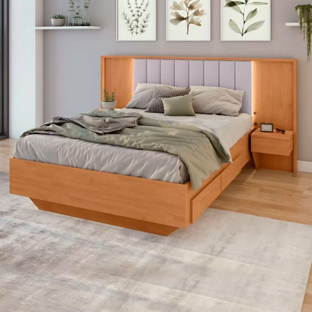 Recamara matrimonial con mesas y USB Solaris