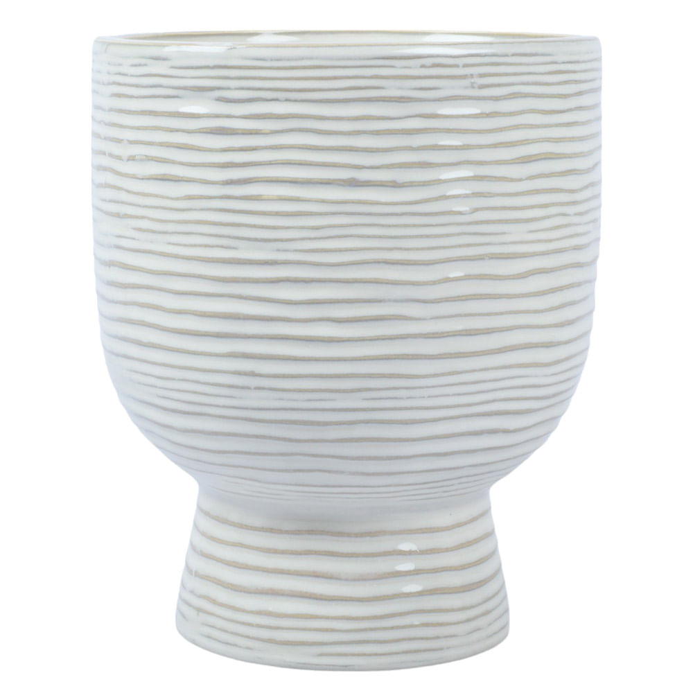 Maceta de cerámica con pedestal 21 cm