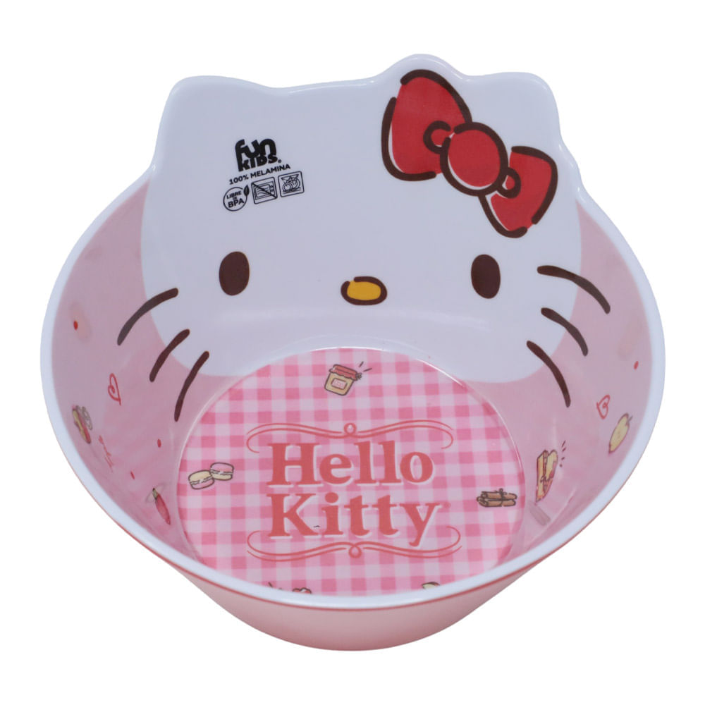 Plato hondo de melamina Hello Kitty
