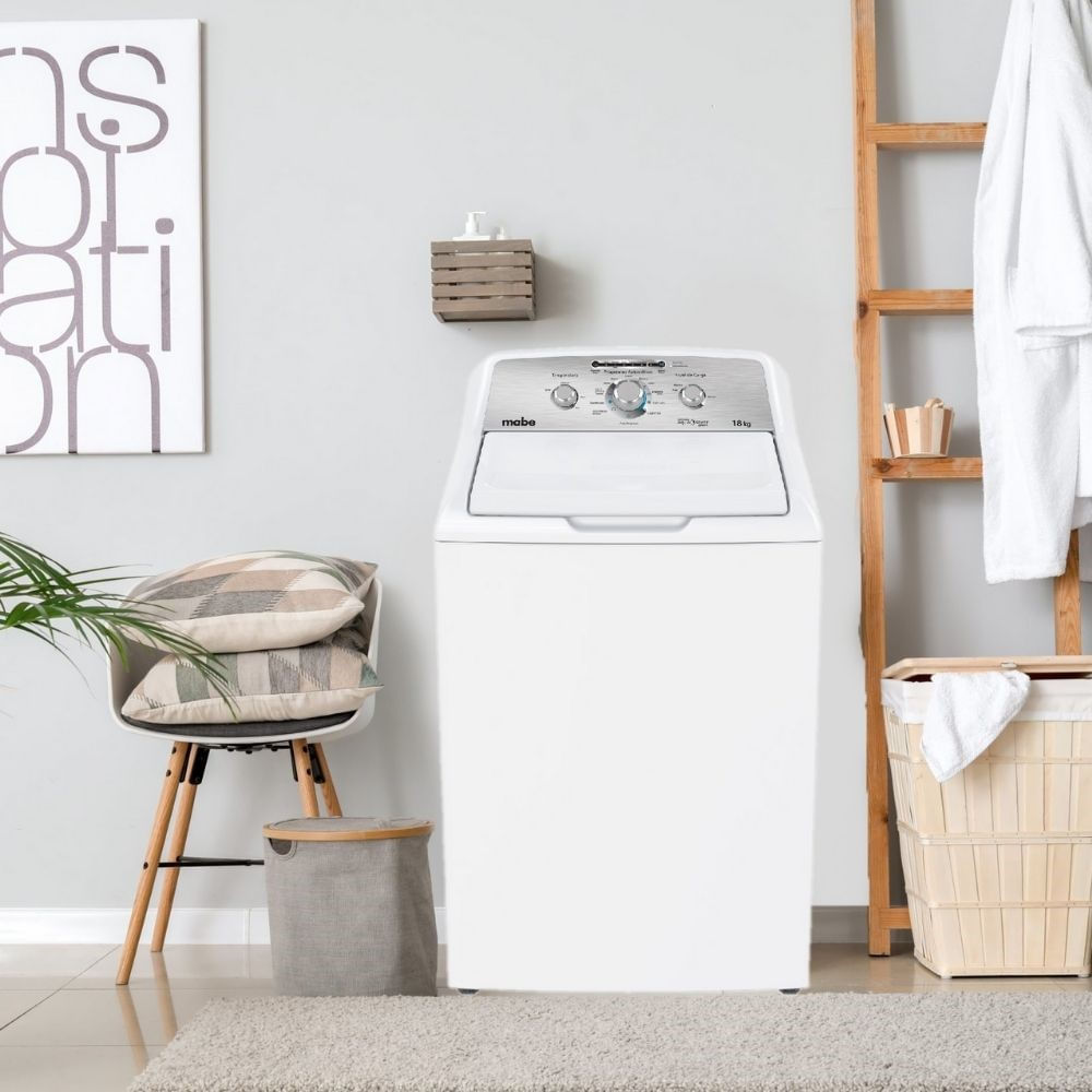 Lavadora Blanca Mabe 18 kg carga superior