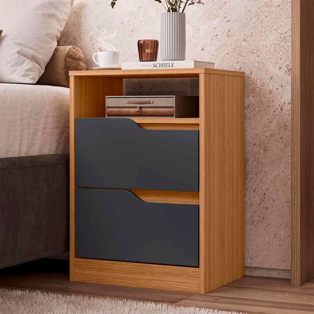 Mesa de noche Sole 2 cajones 65 x 45 x 36