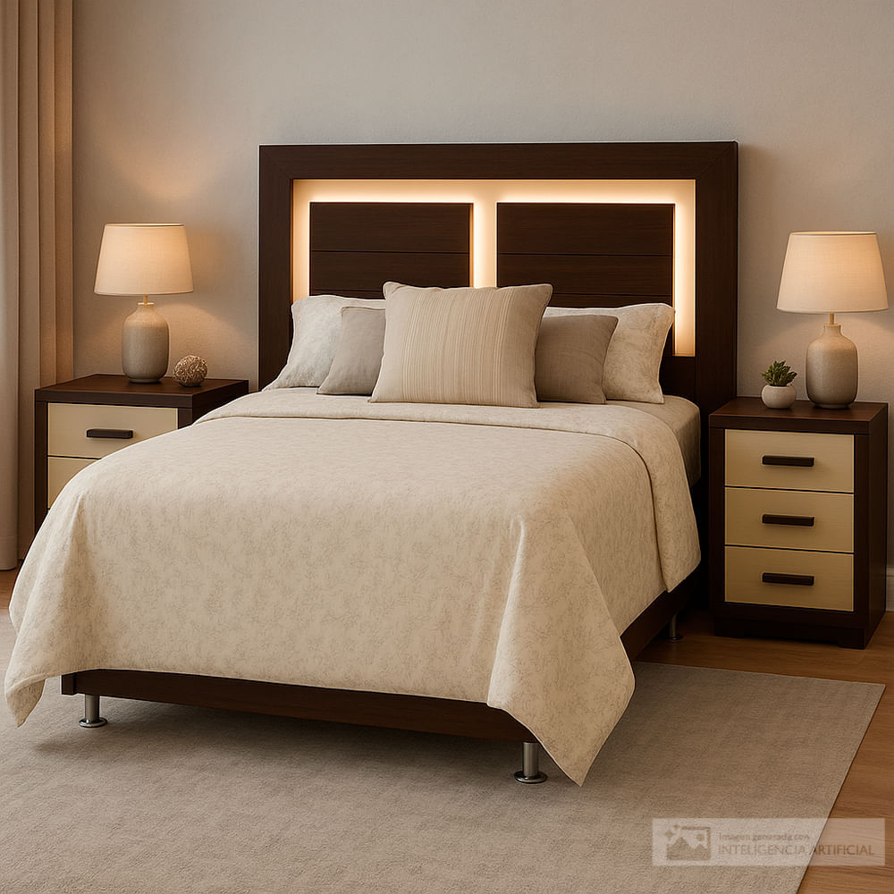 Respaldo queen con mesas/ Paola II