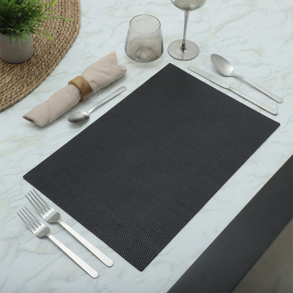 Individual rectangular de plástico para mesa 30x45cm