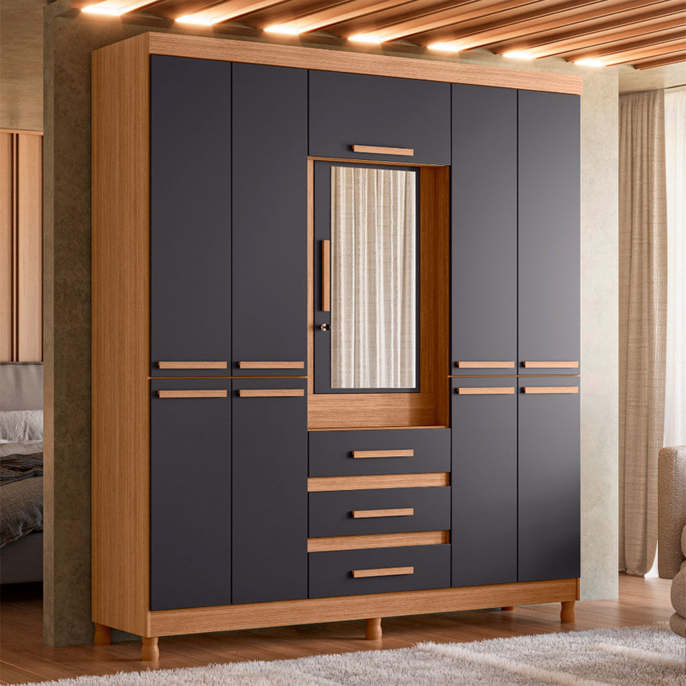 Ropero 4 puertas con gavetas y puerta con llave Fusion