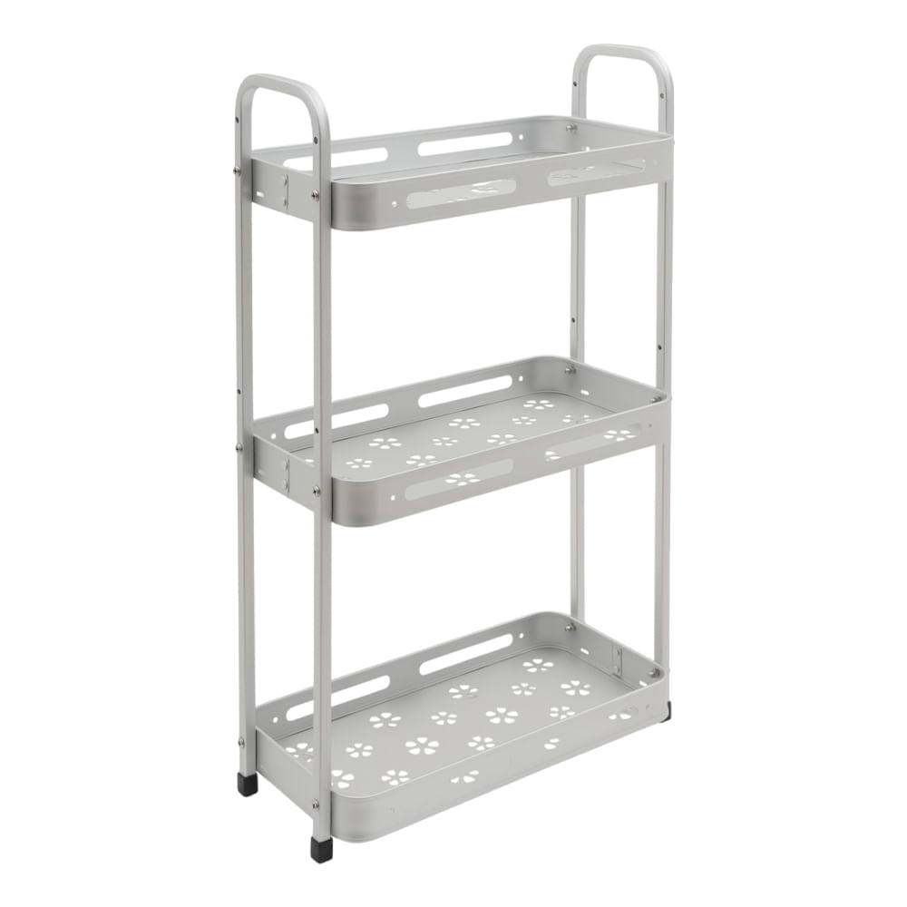 Organizador rectangular de 3 niveles para baño 34.5x57 cm