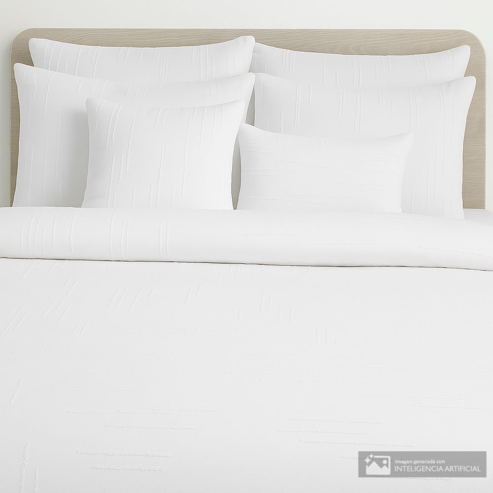 Edredón de poliéster con textura de líneas