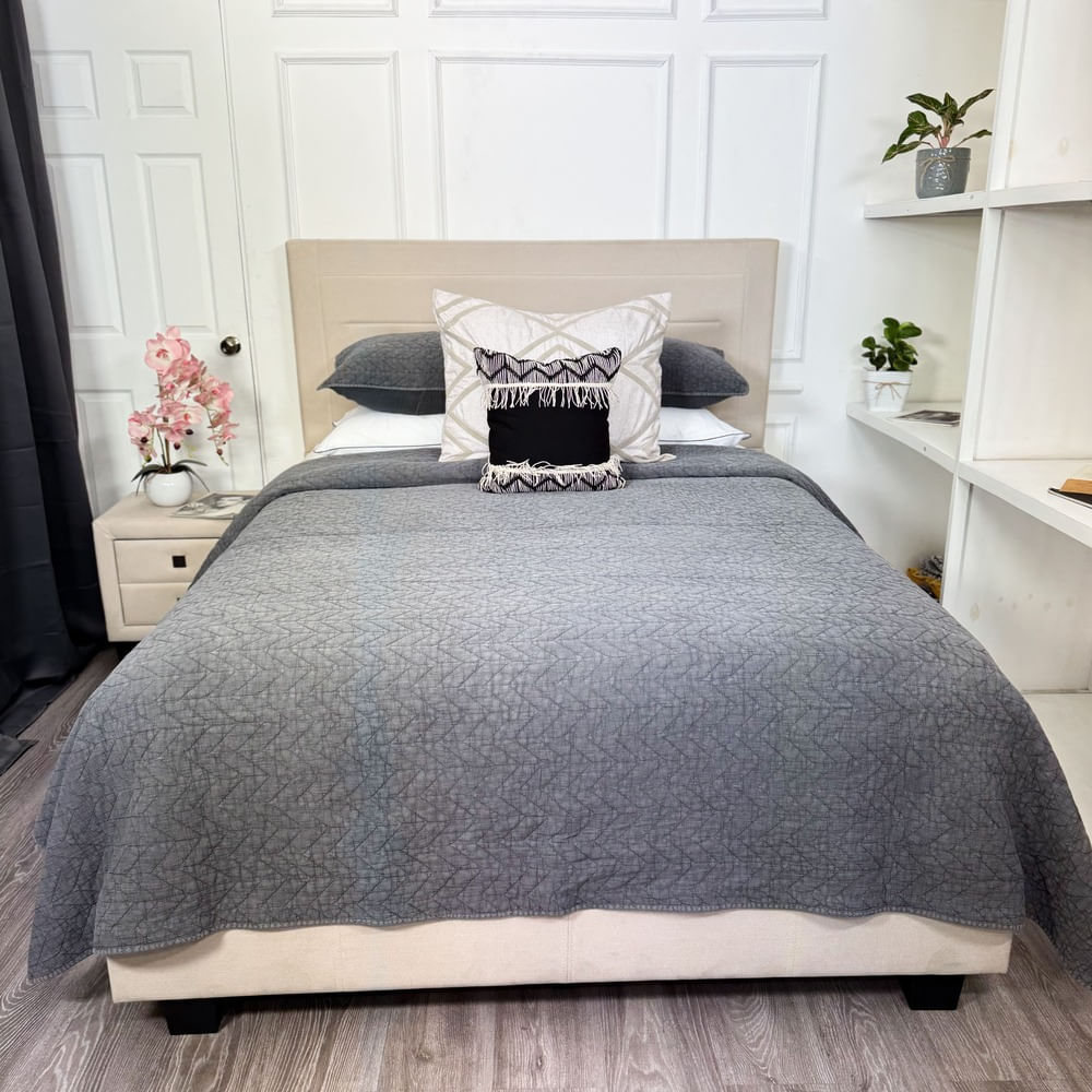 Cubrecama 100% Algodón Charcoal Gris
