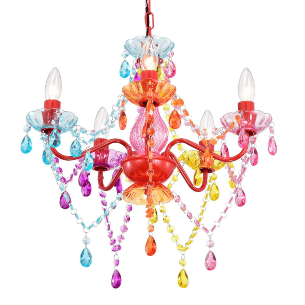 Lampara chandelier  multicolor