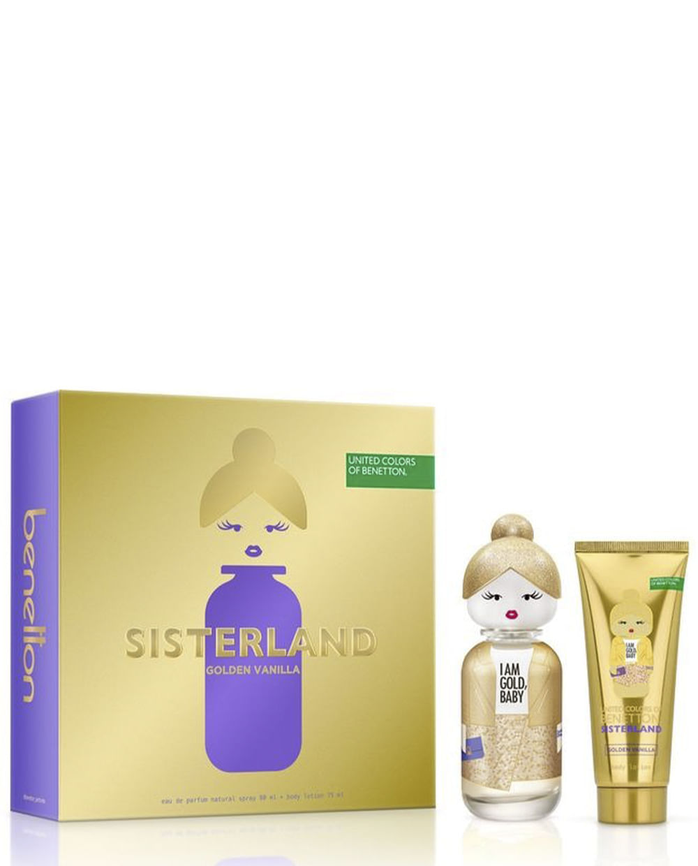 Set United Colors Sisterland Golden Vanilla Eau de Parfum