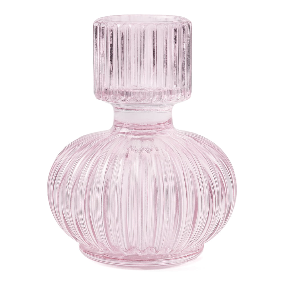 Porta vela decorativo de vidrio 9.5x8 cm