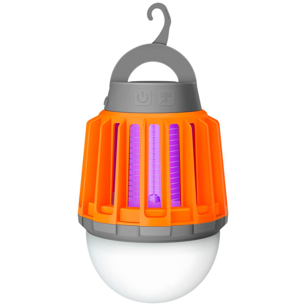 Exterminador electrónico de insectos portátil con función foco y batería recargable