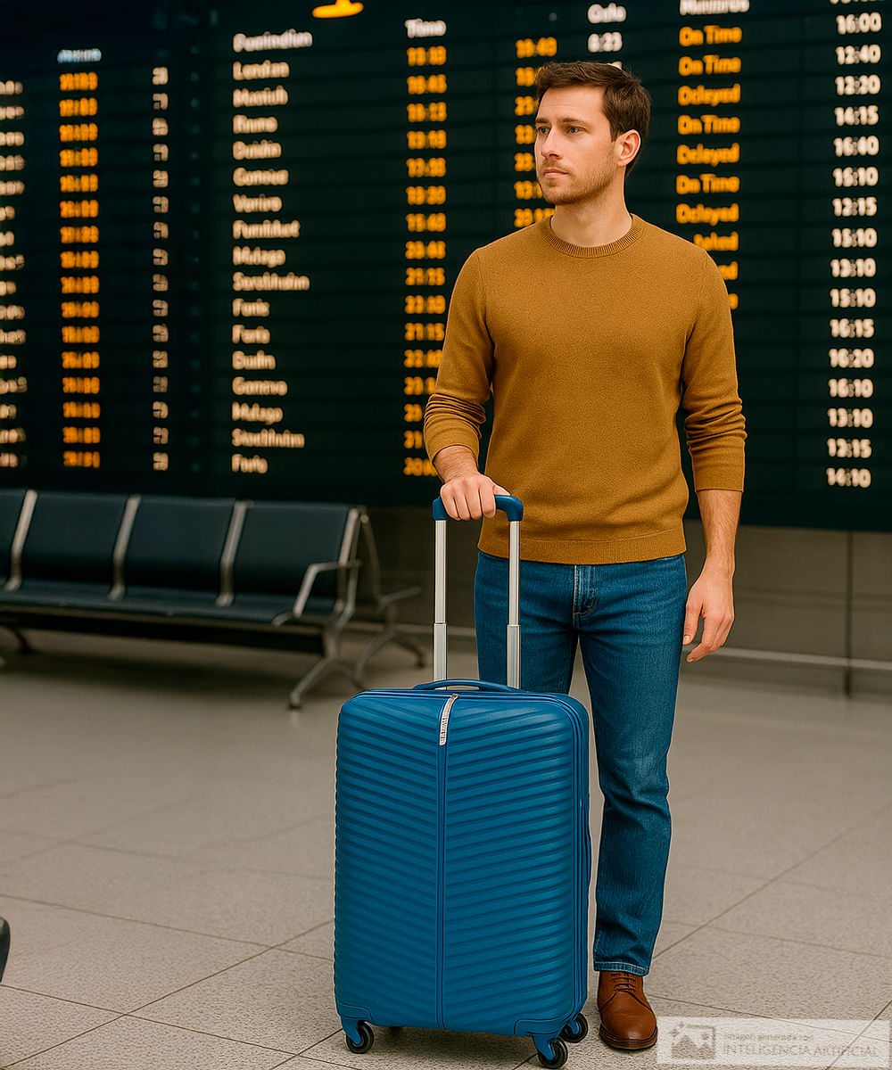 Maleta mediana Samsonite Varro celeste